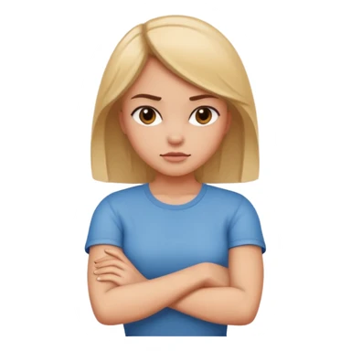 girl with attitude and arms crossed  sticker