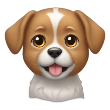 Chien sur un chat sticker