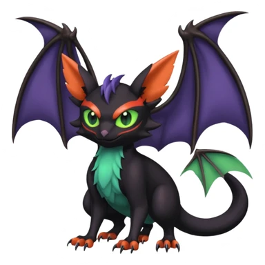  Noibat-Noivern-Nargacuga-Litten-Hybrid with huge bat wings for ears sticker