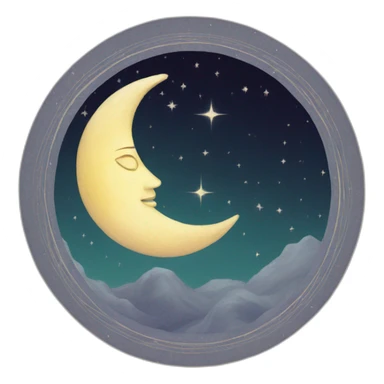 Tarot-the moon sticker