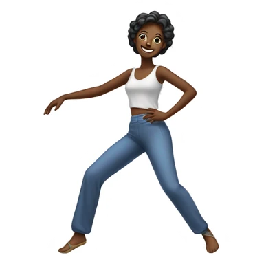 Dancing lady sticker