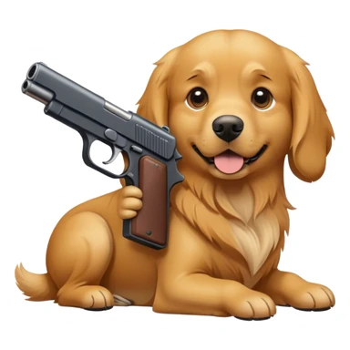 dog with a gun sticker