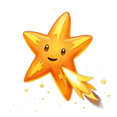 Bright shooting star sticker