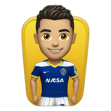 Christiano Ronaldo realist with Al nassr maillot sticker