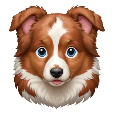 Red merle australian shepherd with blue eyes sticker