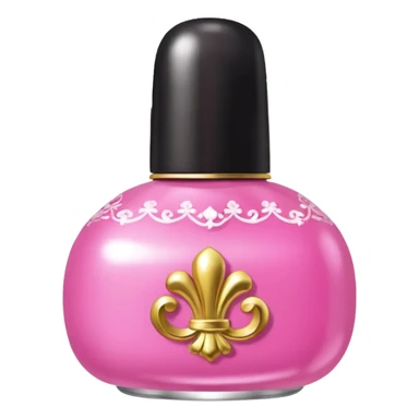 gold rococo pink inflatable puffy nail polish sticker