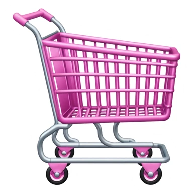 Pink shopping cart sticker