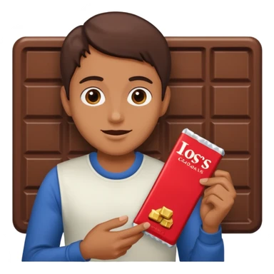 a person going to buy chocolate sticker