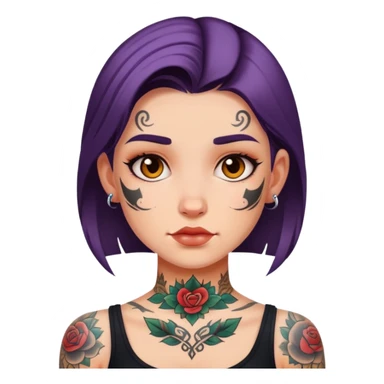 girl with tattoos  sticker