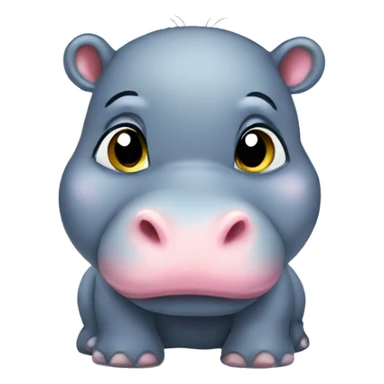 Baby hippo sticker