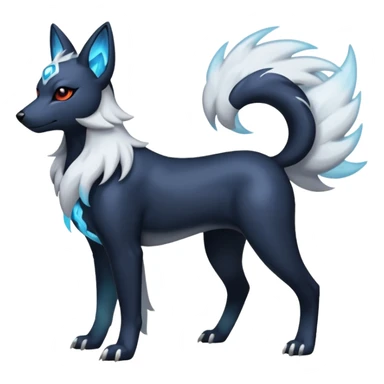 Translucent Magnificent Houndour-Absol-Zorua-Umbreon-fusion (full body) sticker