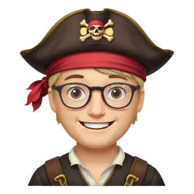 Pirate nerd sticker