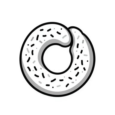 simit, the classic Turkish sesame bagel, hand-drawn doodle style sticker