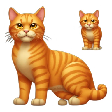 big badass orange cat sticker
