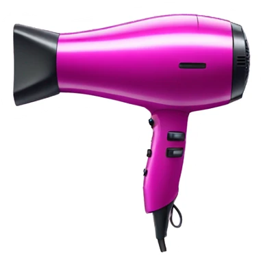 Realistic magenta hair dryer isolated  sticker