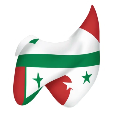 Half Morocco half Algeria flag sticker