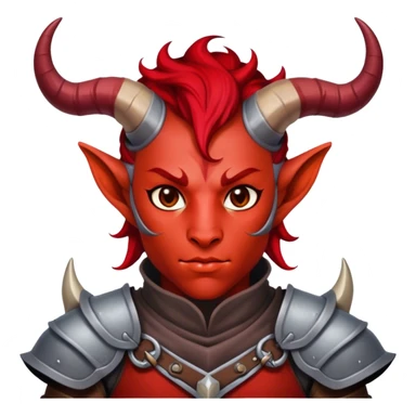 dnd male character tiefling and cloth sticker