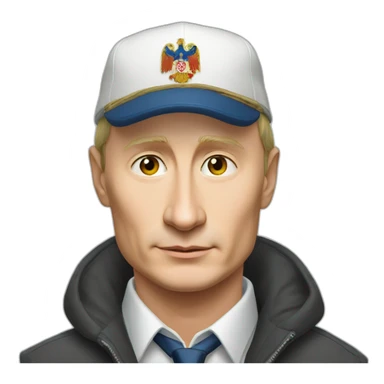vladimir putin in cap sticker