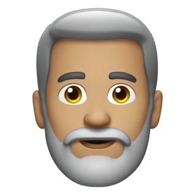 Harley biker grey  goatee sticker