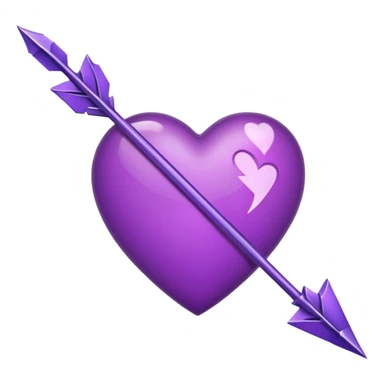 corazón morado flechado sticker