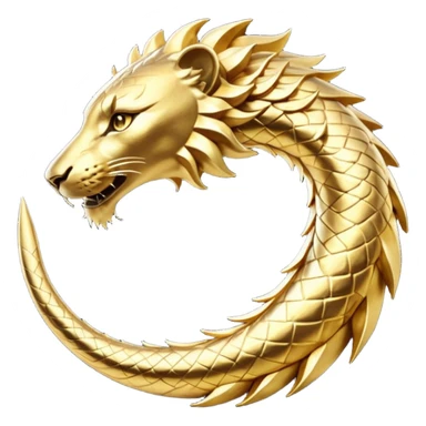 Elder Scrolls Online Lioneating its tail Ouroboro sticker