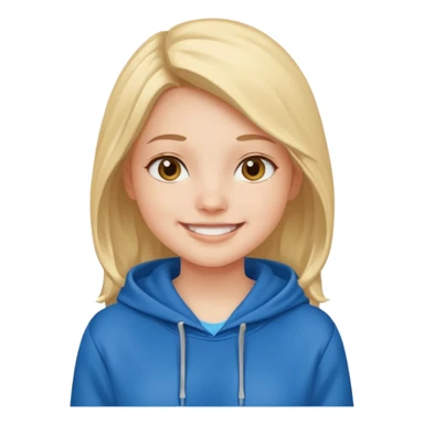 smiling girl in hoodie outdoors sticker