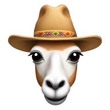 lama chapeau sticker