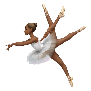 ballerina with cell phone in hand and climbing on pointe sticker