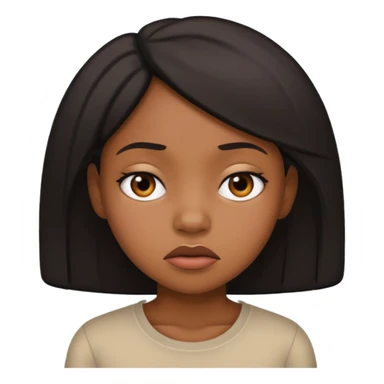 black girl looking disgusted  sticker