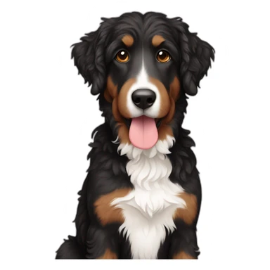 black and brown aussie doodle sticker