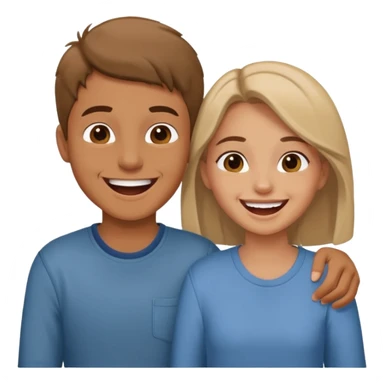 Sister brother laugh sticker