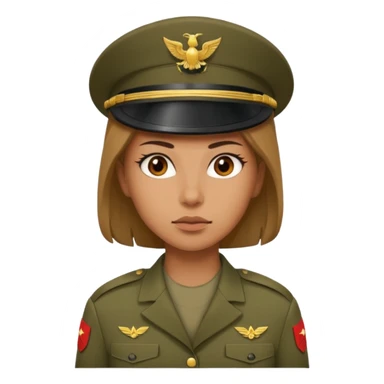 women Soldier with no cap sticker