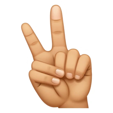 hand gesture, second and third fingers down, the other two fingers up and the thumb up as well sticker