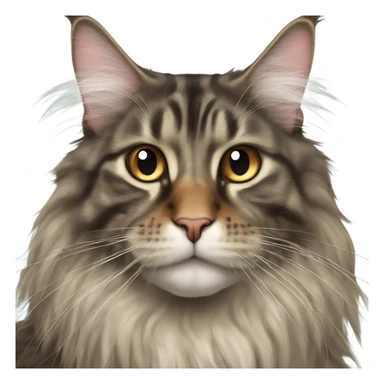 Maine Coon with a fly on his nose sticker