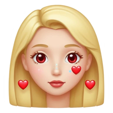 kissy face heart love sparkle sticker