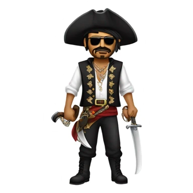 Mexican cholo pirate gangste sticker