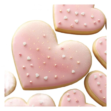 Sugar cookie heart sticker