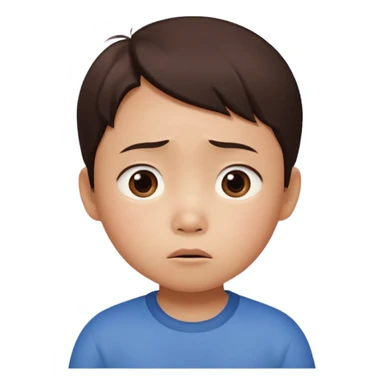 a Korean four-year-old who’s exhausted from studying (pixar style) sticker