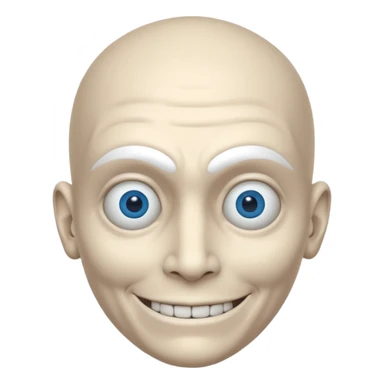 mutant test subject portrait, head and shoulders only, third eye on forehead, pale skin, creepy calm smile, lab experiment style, 3D cartoon, mobile game icon style, clean background, no text, no watermark

 sticker