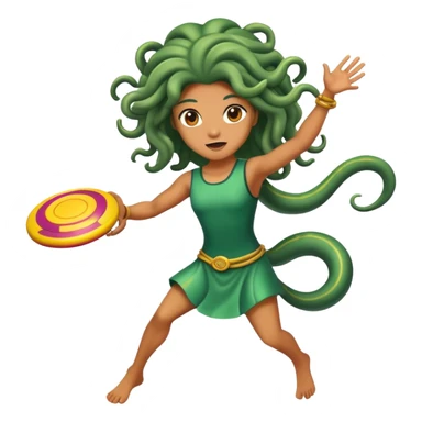 medusa launching a frisbee sticker