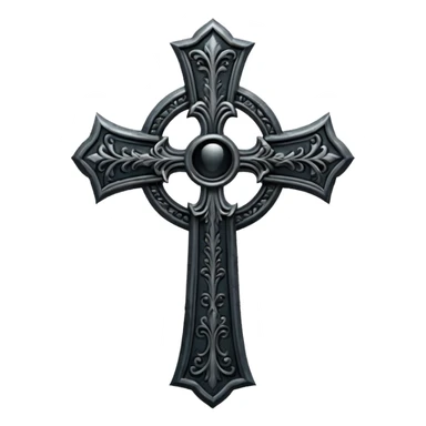 Dark Fantasy dark gothic cross sticker