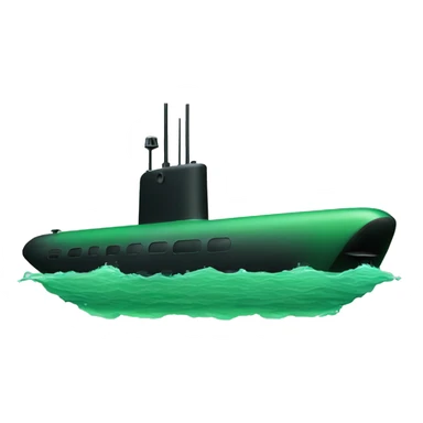 green and black Radar Sonar Ping Scan Submarine sticker