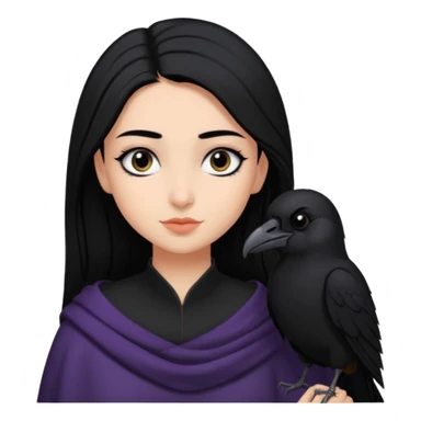 Black aly is the wife of cregan stark and looks like Hande Erçel. She has a raven on her shoulder  sticker
