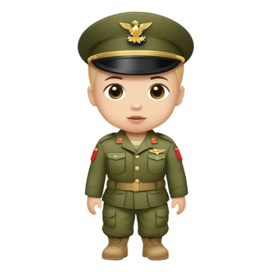 Baby in a military outfit sticker