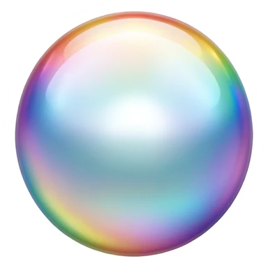 Pearl gemstone shiny and iridescent with rainbow reflections sticker