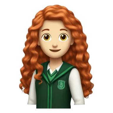 red hair Slytherin Student  sticker