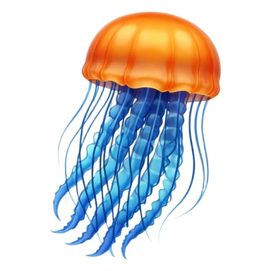 jellyfish with unique design and color but i want a simple one i dont want color orange and blue sticker
