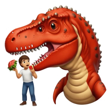 Kai cenat eating a trex sticker