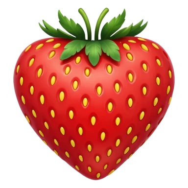 Heart shaped strawberry  sticker