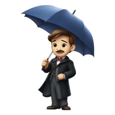 Walt Disney watching Mary poppins sticker